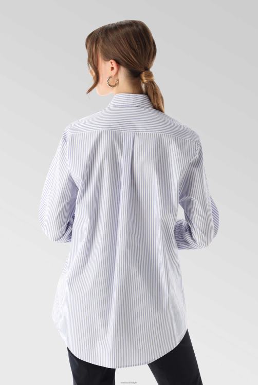 vrouwen Van Laack gestreept overhemd met rugpand kleding XLN6N56