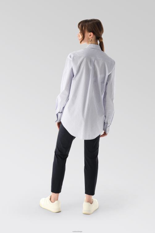 vrouwen Van Laack gestreept overhemd met rugpand kleding XLN6N56