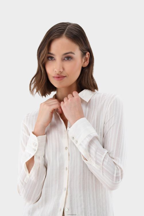 vrouwen Van Laack getailleerd overhemd met ton sur ton strepen kleding XLN6N78