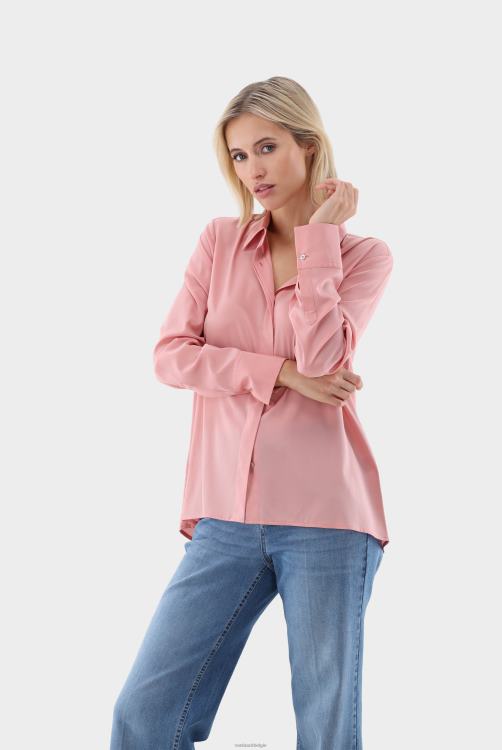 vrouwen Van Laack getailleerd overhemd van zijde met stretch kleding XLN6N124