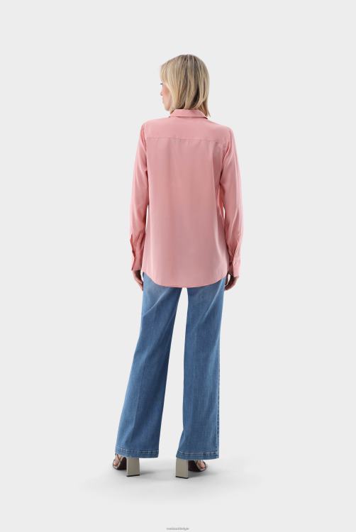 vrouwen Van Laack getailleerd overhemd van zijde met stretch kleding XLN6N124