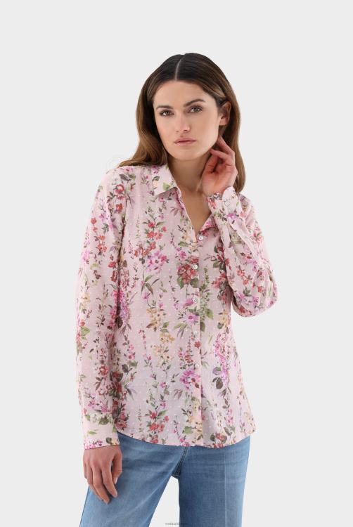 vrouwen Van Laack getailleerde blouse met bloemenprint kleding XLN6N123