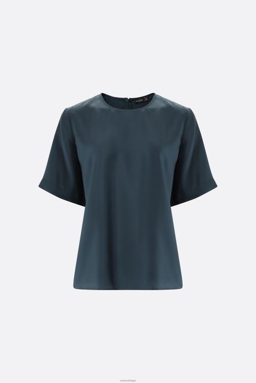 vrouwen Van Laack getailleerde blouse met korte mouw kleding XLN6N115