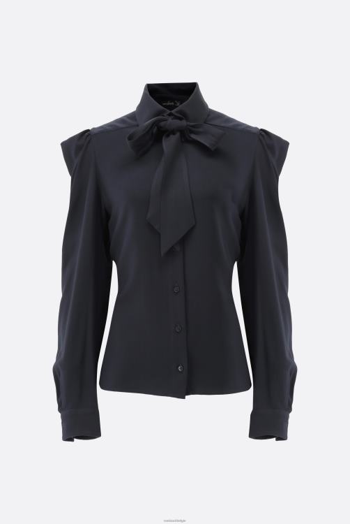 vrouwen Van Laack getailleerde blouse met strikdetails kleding XLN6N136