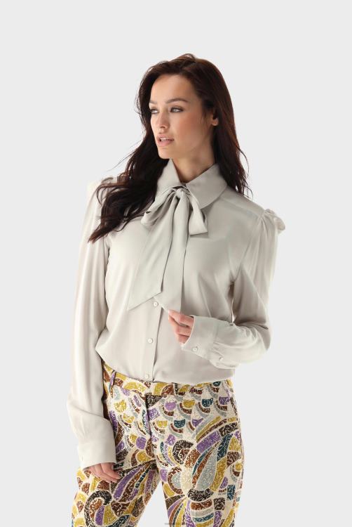 vrouwen Van Laack getailleerde blouse met strikdetails kleding XLN6N137