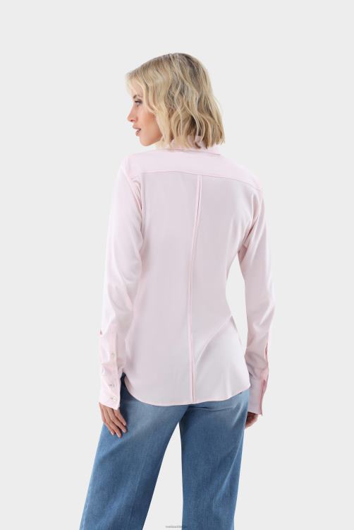 vrouwen Van Laack getailleerde overhemdblouse van Zwitsers katoen kleding XLN6N73