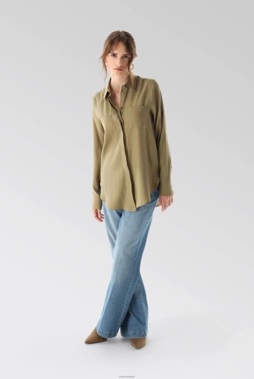 vrouwen Van Laack getailleerde overhemdblouse van lyocell-katoen kleding XLN6N139