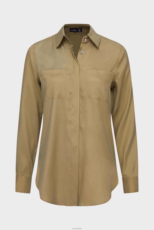 vrouwen Van Laack getailleerde overhemdblouse van lyocell-katoen kleding XLN6N139