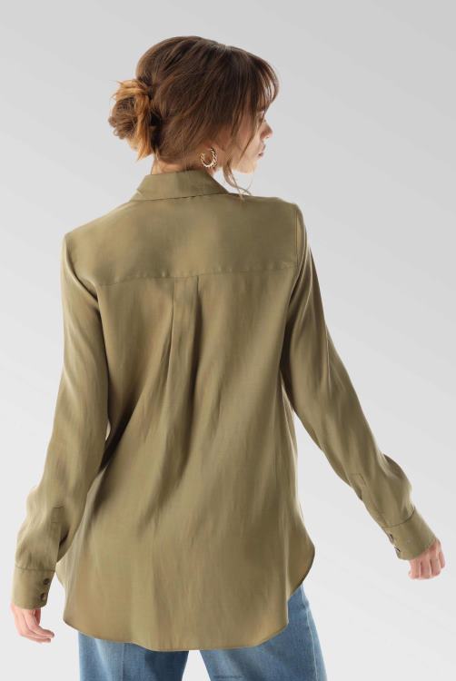 vrouwen Van Laack getailleerde overhemdblouse van lyocell-katoen kleding XLN6N139