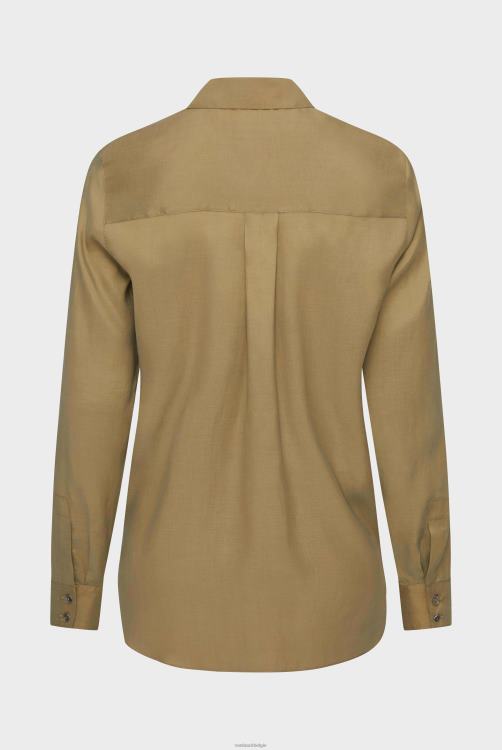 vrouwen Van Laack getailleerde overhemdblouse van lyocell-katoen kleding XLN6N139