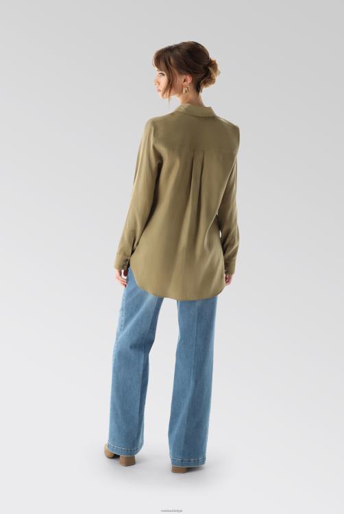 vrouwen Van Laack getailleerde overhemdblouse van lyocell-katoen kleding XLN6N139