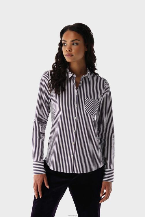 vrouwen Van Laack getailleerde poplin overhemdblouse kleding XLN6N39