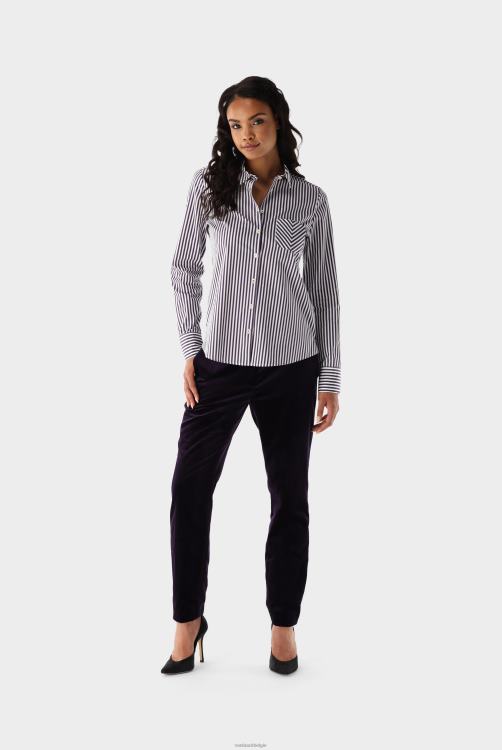 vrouwen Van Laack getailleerde poplin overhemdblouse kleding XLN6N39