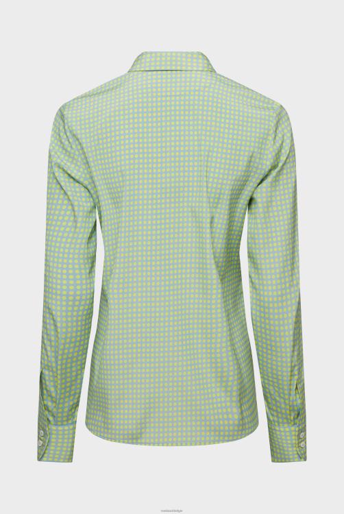 vrouwen Van Laack getailleerde zijden stretch overhemdblouse kleding XLN6N134