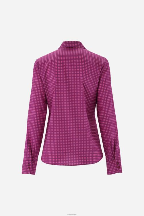 vrouwen Van Laack getailleerde zijden stretch overhemdblouse kleding XLN6N135
