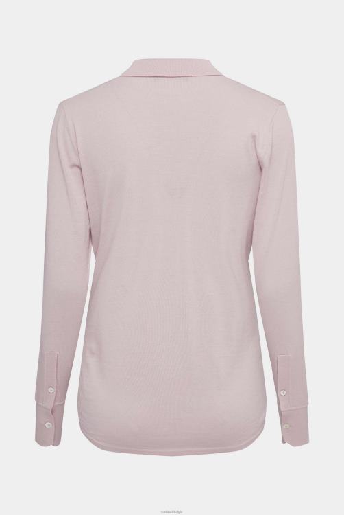 vrouwen Van Laack hoogwaardig gebreid shirt gemaakt van ultrafijn merinogaren roos kleding XLN6N175