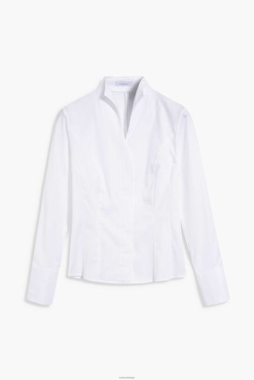 vrouwen Van Laack kelkkraag blouse wit kleding XLN6N37