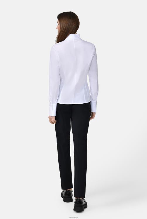 vrouwen Van Laack kelkkraag blouse wit kleding XLN6N37