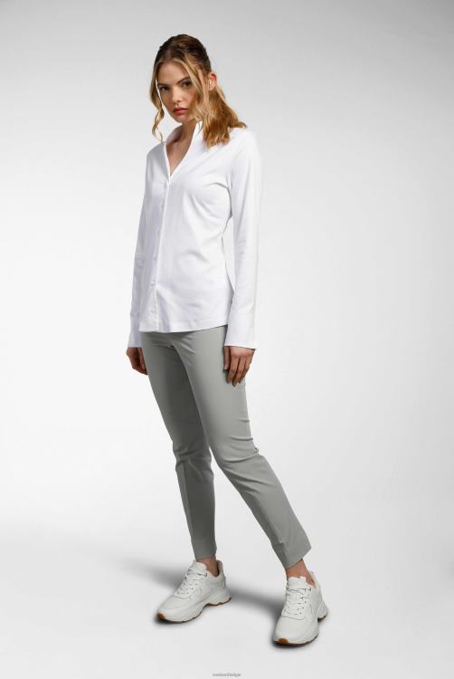 vrouwen Van Laack metty - blouse met kelkkraag van Zwitserse katoenen jersey kleding XLN6N69