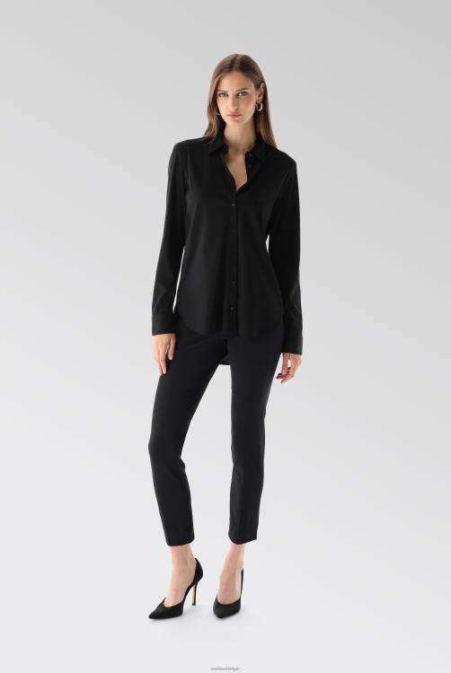 vrouwen Van Laack moby - blouse met relaxte pasvorm van Zwitserse katoenen jersey kleding XLN6N60