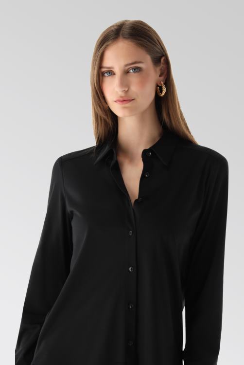vrouwen Van Laack moby - blouse met relaxte pasvorm van Zwitserse katoenen jersey kleding XLN6N60