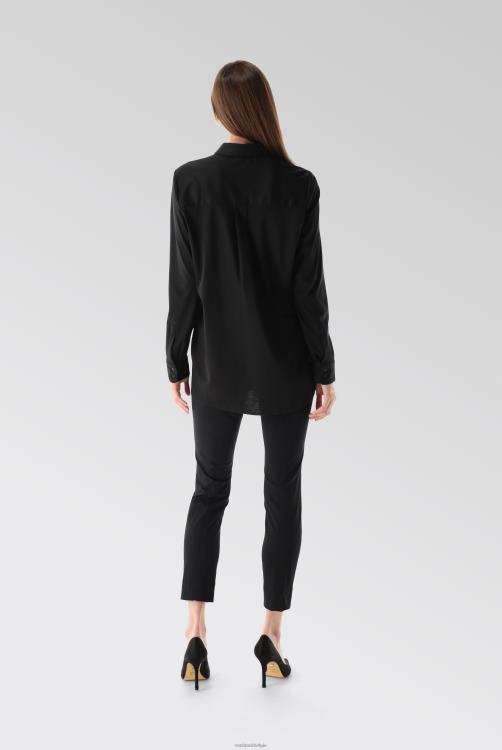 vrouwen Van Laack moby - blouse met relaxte pasvorm van Zwitserse katoenen jersey kleding XLN6N60