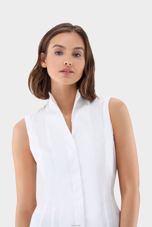 vrouwen Van Laack mouwloze blouse met kelkkraag kleding XLN6N17