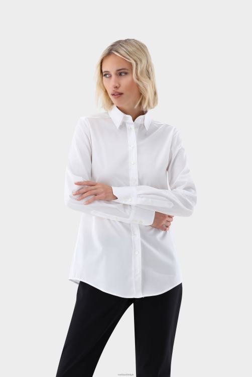 vrouwen Van Laack poplin overhemd met button-down kraag kleding XLN6N6