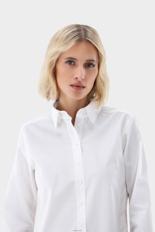 vrouwen Van Laack poplin overhemd met button-down kraag kleding XLN6N6