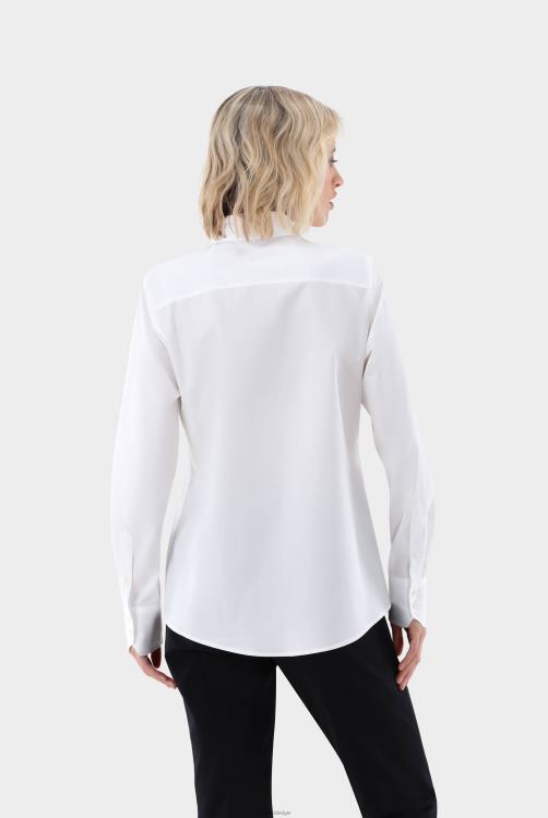 vrouwen Van Laack poplin overhemd met button-down kraag kleding XLN6N6