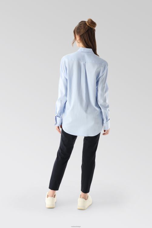 vrouwen Van Laack semi-getailleerd overhemd van biologisch katoen kleding XLN6N45