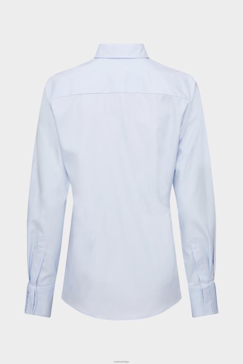 vrouwen Van Laack semi-getailleerd poplin overhemd met geplooide details kleding XLN6N44