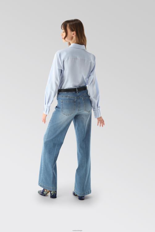 vrouwen Van Laack semi-getailleerd poplin overhemd met geplooide details kleding XLN6N44