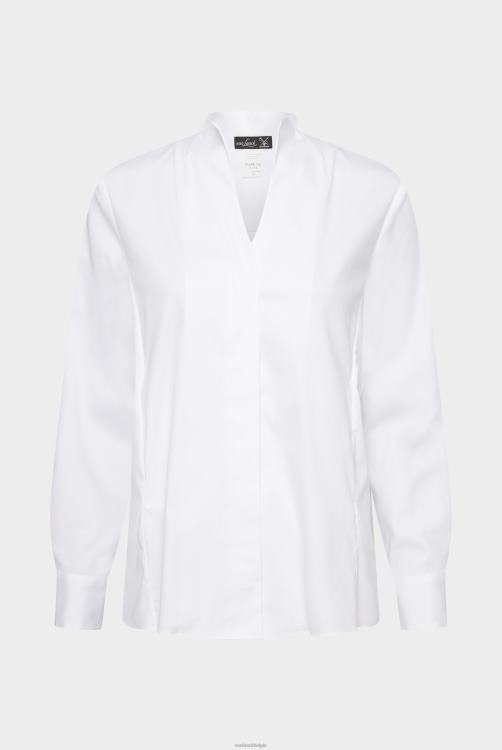 vrouwen Van Laack stretch blouse met kelkkraag kleding XLN6N51