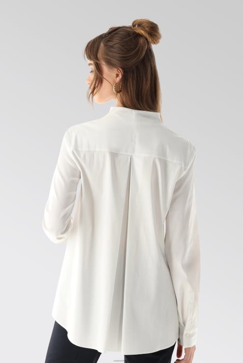 vrouwen Van Laack stretch blouse met kelkkraag kleding XLN6N51