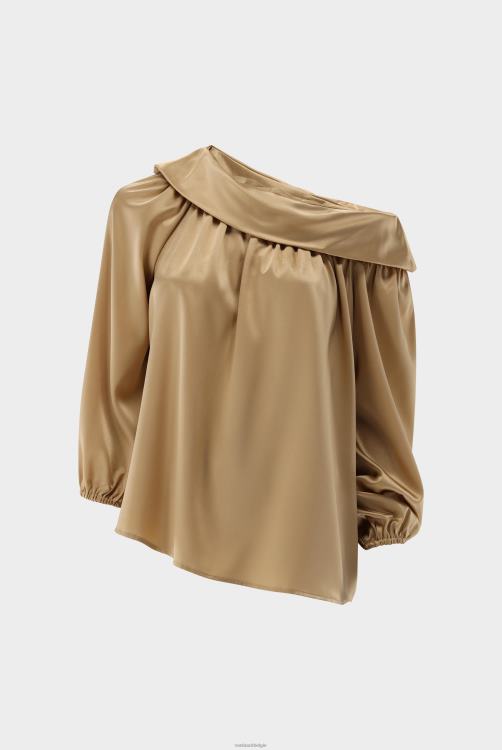 vrouwen Van Laack zijden blouse met één schouder kleding XLN6N83