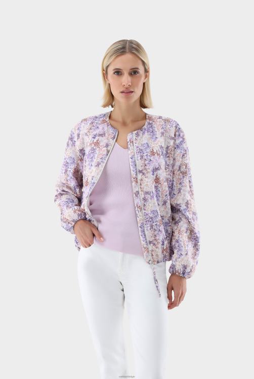 vrouwen Van Laack bedrukte blouson met rits en bloemenprint kleding XLN6N201