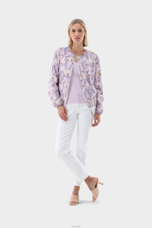 vrouwen Van Laack bedrukte blouson met rits en bloemenprint kleding XLN6N201