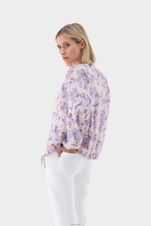 vrouwen Van Laack bedrukte blouson met rits en bloemenprint kleding XLN6N201