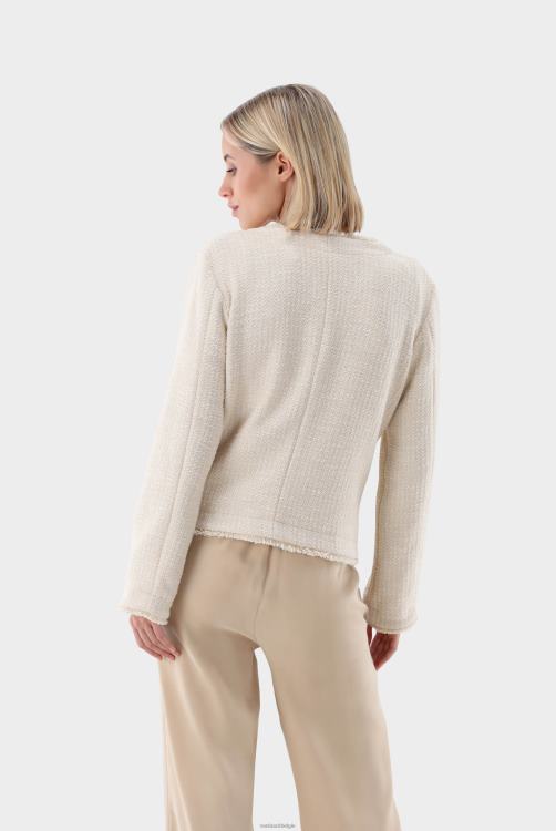 vrouwen Van Laack boucle jasje met franjes en lurex effect kleding XLN6N202