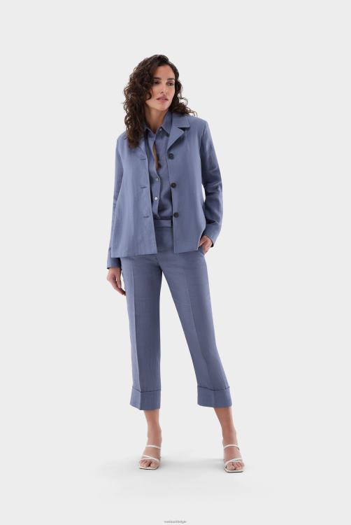 vrouwen Van Laack boxy overhemdjasje met revers kleding XLN6N204