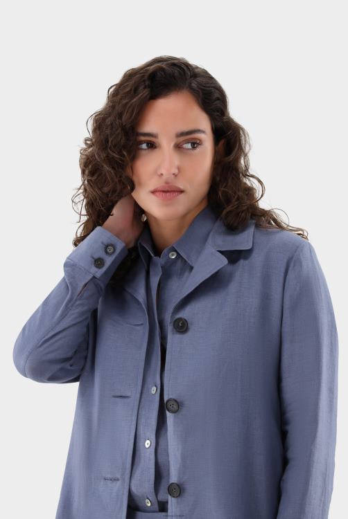 vrouwen Van Laack boxy overhemdjasje met revers kleding XLN6N204