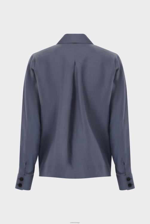 vrouwen Van Laack boxy overhemdjasje met revers kleding XLN6N204