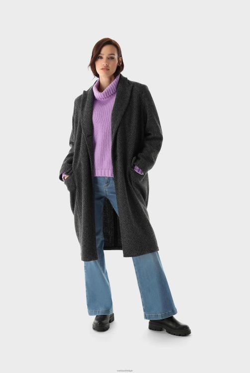 vrouwen Van Laack jas met wolmix met visgraatpatroon kleding XLN6N196