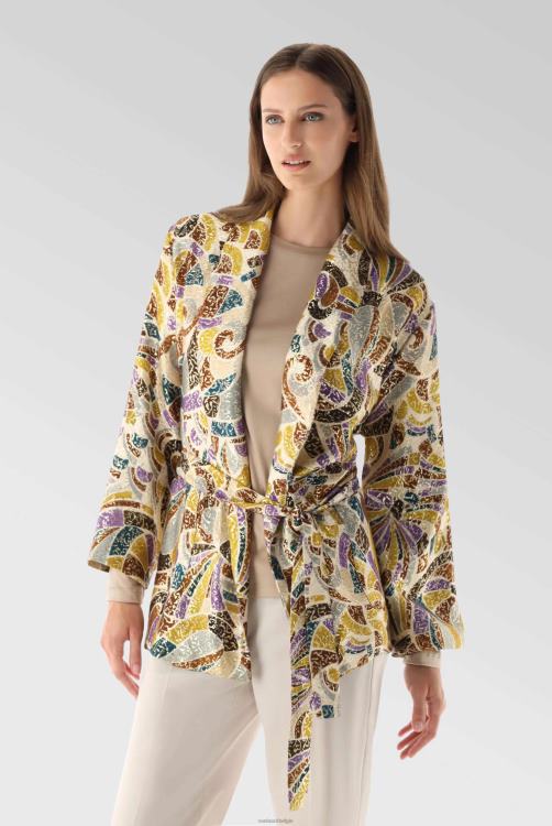 vrouwen Van Laack kimono met glanzende ornamentprint kleding XLN6N210