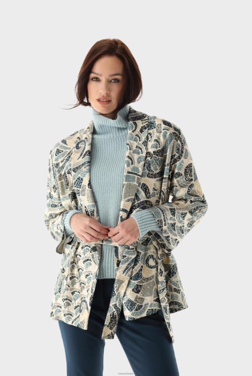 vrouwen Van Laack kimono met glanzende ornamentprint kleding XLN6N211