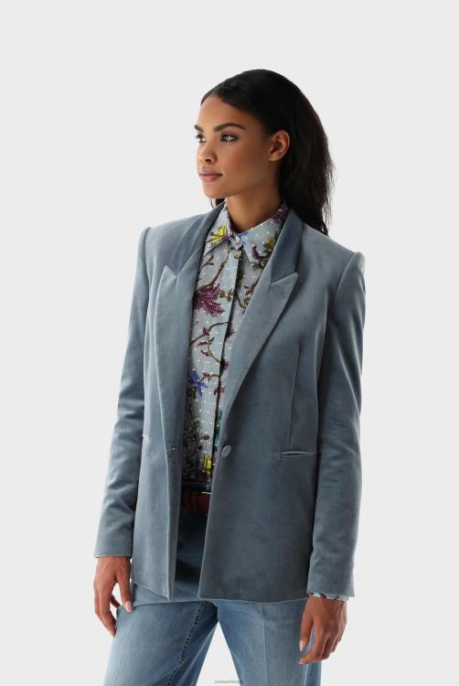 vrouwen Van Laack losvallende fluwelen blazer kleding XLN6N214