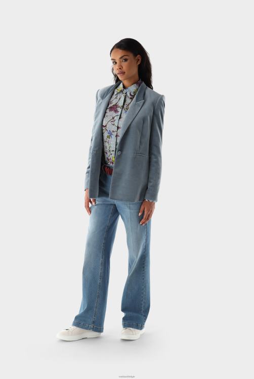 vrouwen Van Laack losvallende fluwelen blazer kleding XLN6N214