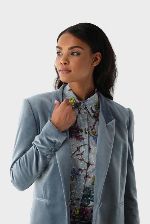 vrouwen Van Laack losvallende fluwelen blazer kleding XLN6N214