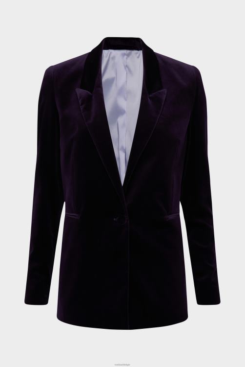 vrouwen Van Laack losvallende fluwelen blazer kleding XLN6N215